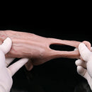 6.37in Real Feeling Strap on Penis Extender Cock Sleeve Dildo For Clit Sex