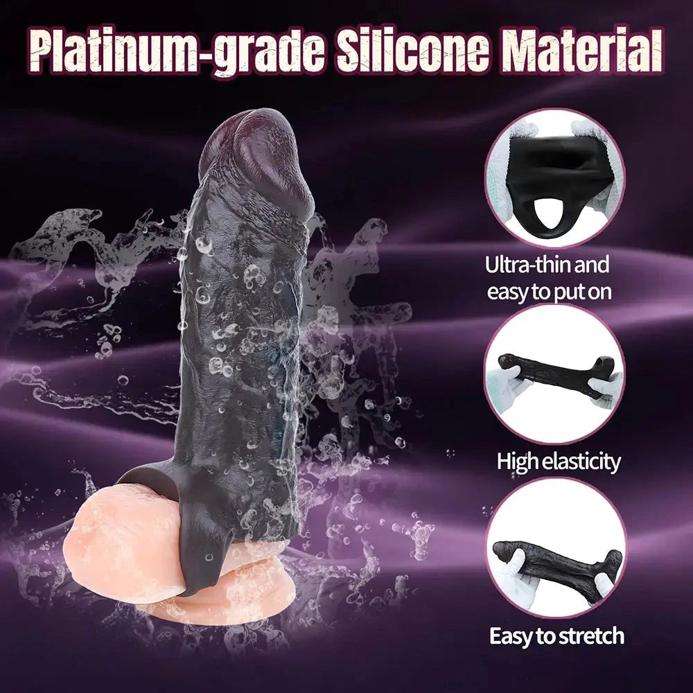 6.37in Skin-Tone Lifelike Skin Silicone Dildo Sleeve 18+ Adult Product