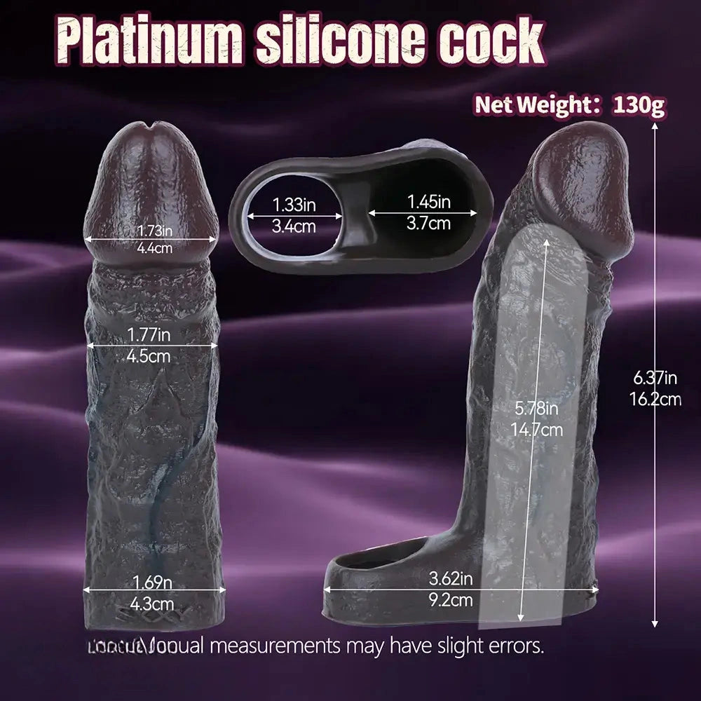 6.37in Skin-Tone Lifelike Skin Silicone Dildo Sleeve 18+ Adult Product
