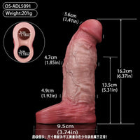 6.37in Vacuum Hollow Cock Sleeve Dildo For Lengthened Thickened