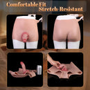 6.37in Wearable Silicone Cock Dildo Pants Real Skin with Hollow Cock Sleeve