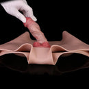 6.37in Wearable Silicone Cock Dildo Pants Real Skin with Hollow Cock Sleeve