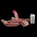 6.37in Wearable Silicone Cock Dildo Pants Real Skin with Hollow Cock Sleeve