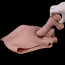 6.37in Wearable Silicone Cock Dildo Pants Real Skin with Hollow Cock Sleeve