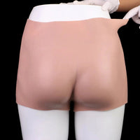 6.37in Wearable Silicone Cock Dildo Pants Real Skin with Hollow Cock Sleeve