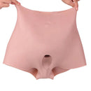 6.37in Wearable Silicone Cock Dildo Pants Real Skin with Hollow Cock Sleeve