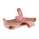 6.37in Wearable Silicone Cock Dildo Pants Real Skin with Hollow Cock Sleeve