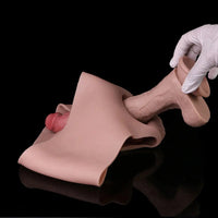 6.37in Wearable Silicone Dildo Pants Real Skin with Hollow Soft Cock Sleeve