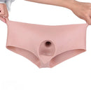 6.37in Wearable Silicone Dildo Pants Real Skin with Hollow Soft Cock Sleeve