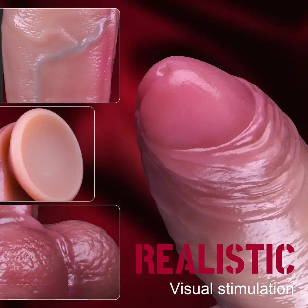 6.38in 6.69in 7.28in Silicone Soft Thick Dildo For Female Manual Masturbation
