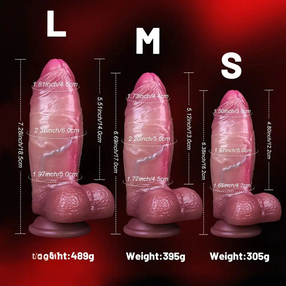 6.38in 6.69in 7.28in Silicone Soft Thick Dildo For Female Manual Masturbation