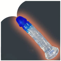 6.38in Gradient Clear Male Dildo For Stimulation Massager Sex Pleasure