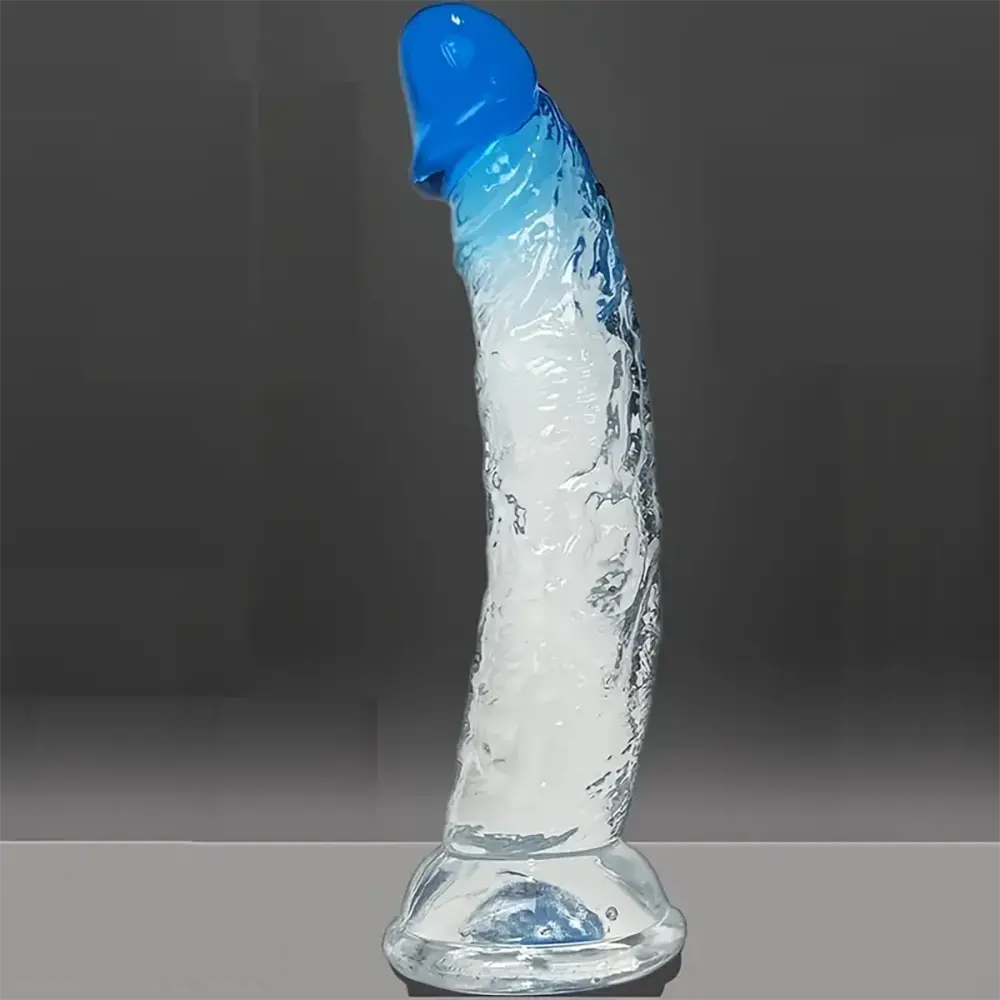 6.38in Gradient Clear Male Dildo For Stimulation Massager Sex Pleasure
