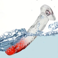 6.38in Gradient Clear Male Dildo For Stimulation Massager Sex Pleasure