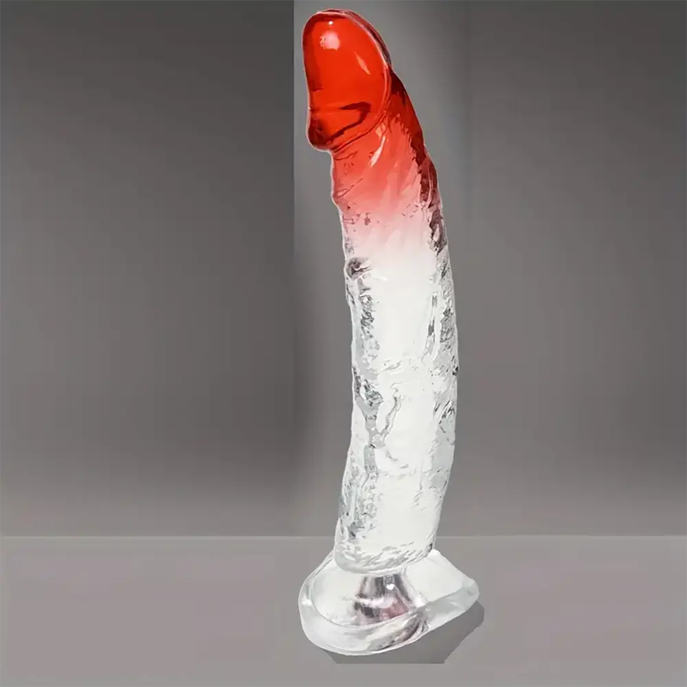 6.38in Gradient Clear Male Dildo For Stimulation Massager Sex Pleasure