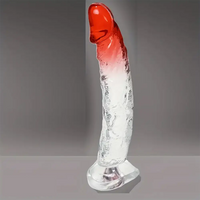 6.38in Gradient Clear Male Dildo For Stimulation Massager Sex Pleasure