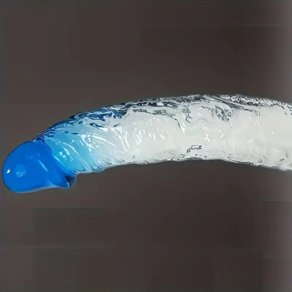 6.38in Gradient Clear Male Dildo For Stimulation Massager Sex Pleasure