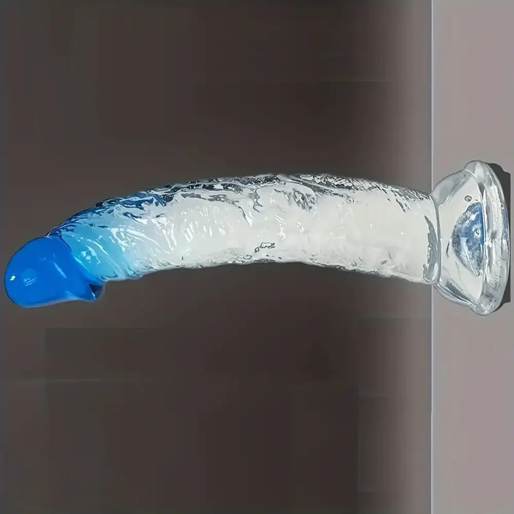 6.38in Gradient Clear Male Dildo For Stimulation Massager Sex Pleasure
