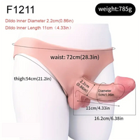6.38in Realistic Skin Touch Penis Dildo Sleeve With Silicone Brief