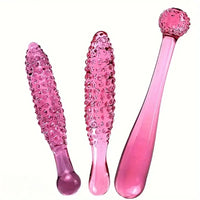 6.3in 6.69in 7.87in Crystal Glass Spiked Dildo Penis Self-Pleasure Toy