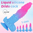 6.3in 7.08in 7.87in 9.05in 10.23in Silicone Fantasy Soft Dildo Sex Toy