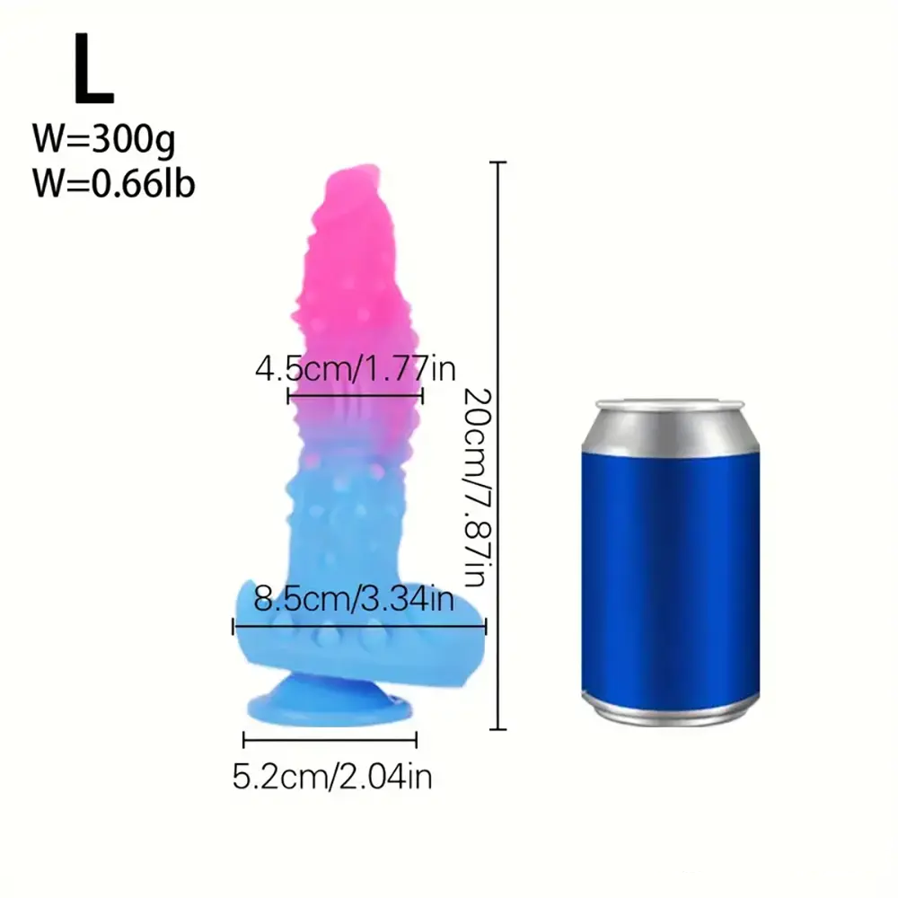 6.3in 7.08in 7.87in 9.05in 10.23in Silicone Fantasy Soft Dildo Sex Toy