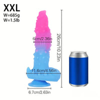 6.3in 7.08in 7.87in 9.05in 10.23in Silicone Fantasy Soft Dildo Sex Toy
