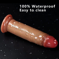 6.3in 7.08in 7.87in SML Real Uncut Dildo With Sliding Skin Sex Toy