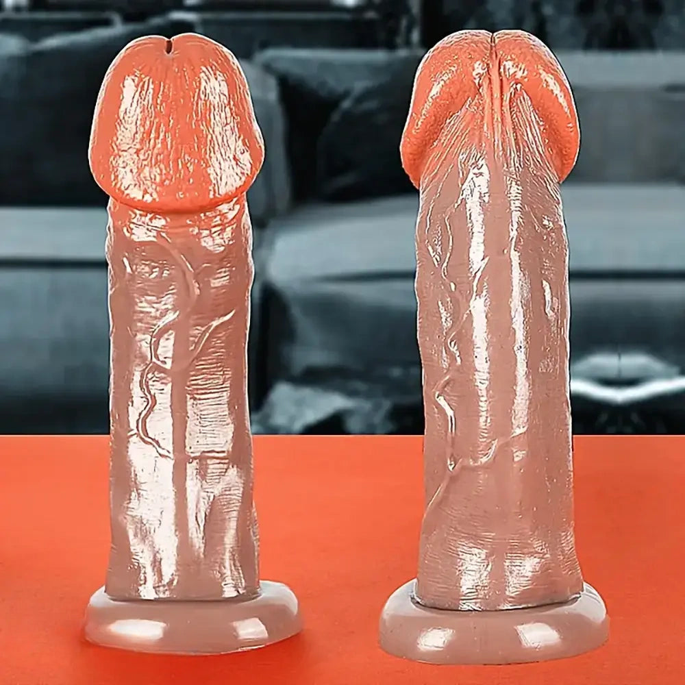 6.3in 7.08in 8.07in Big Glans Head Real Skin Feel G-Spot Stimulation Dildo