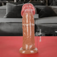 6.3in 7.08in 8.07in Big Glans Head Real Skin Feel G-Spot Stimulation Dildo