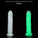 6.3in 7.09in 7.48in 8.27in 8.86in Luminous Real Dildo For Anus Vagina