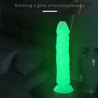 6.3in 7.09in 7.48in 8.27in 8.86in Luminous Real Dildo For Anus Vagina