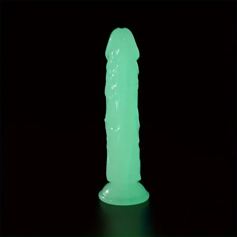 6.3in 7.09in 7.48in 8.27in 8.86in Luminous Real Dildo For Anus Vagina