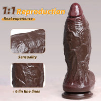 6.3in 7.09in 7.68in 10.24in 13in Big Silicone Ebony Dildo Adult Pleasure Tool