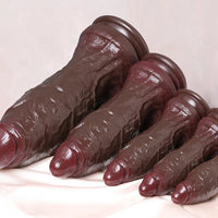 6.3in 7.09in 7.68in 10.24in 13in Big Silicone Ebony Dildo Adult Pleasure Tool