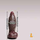 6.3in 7.09in 7.68in 10.24in 13in Big Silicone Ebony Dildo Adult Pleasure Tool