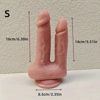 6.3in 7.09in Realistic Double Ended Dildo For Double Penetration Pleasure