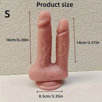6.3in 7.09in Realistic Double Ended Dildo For Double Penetration Pleasure
