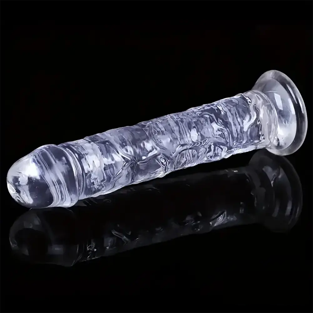 6.3in 7.1in 7.7in 8.5in 9.8in 12in Realistic Clear Dildo With Suction Cup
