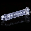 6.3in 7.1in 7.7in 8.5in 9.8in 12in Realistic Clear Dildo With Suction Cup