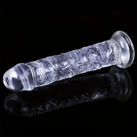 6.3in 7.1in 7.7in 8.5in 9.8in 12in Realistic Clear Dildo With Suction Cup