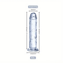 6.3in 7.1in 7.7in 8.5in 9.8in 12in Realistic Clear Dildo With Suction Cup