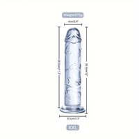 6.3in 7.1in 7.7in 8.5in 9.8in 12in Realistic Clear Dildo With Suction Cup