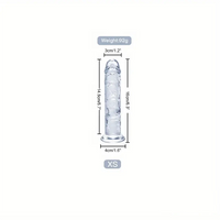6.3in 7.1in 7.7in 8.5in 9.8in 12in Realistic Clear Dildo With Suction Cup