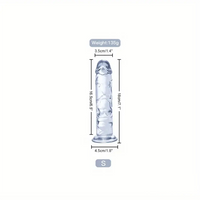 6.3in 7.1in 7.7in 8.5in 9.8in 12in Realistic Clear Dildo With Suction Cup