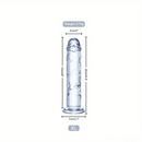 6.3in 7.1in 7.7in 8.5in 9.8in 12in Realistic Clear Dildo With Suction Cup