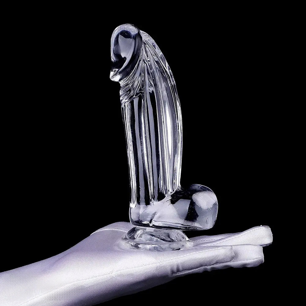 6.3in 7.28in 8.66in Realistic Clear Women Dildo With Suction Cup