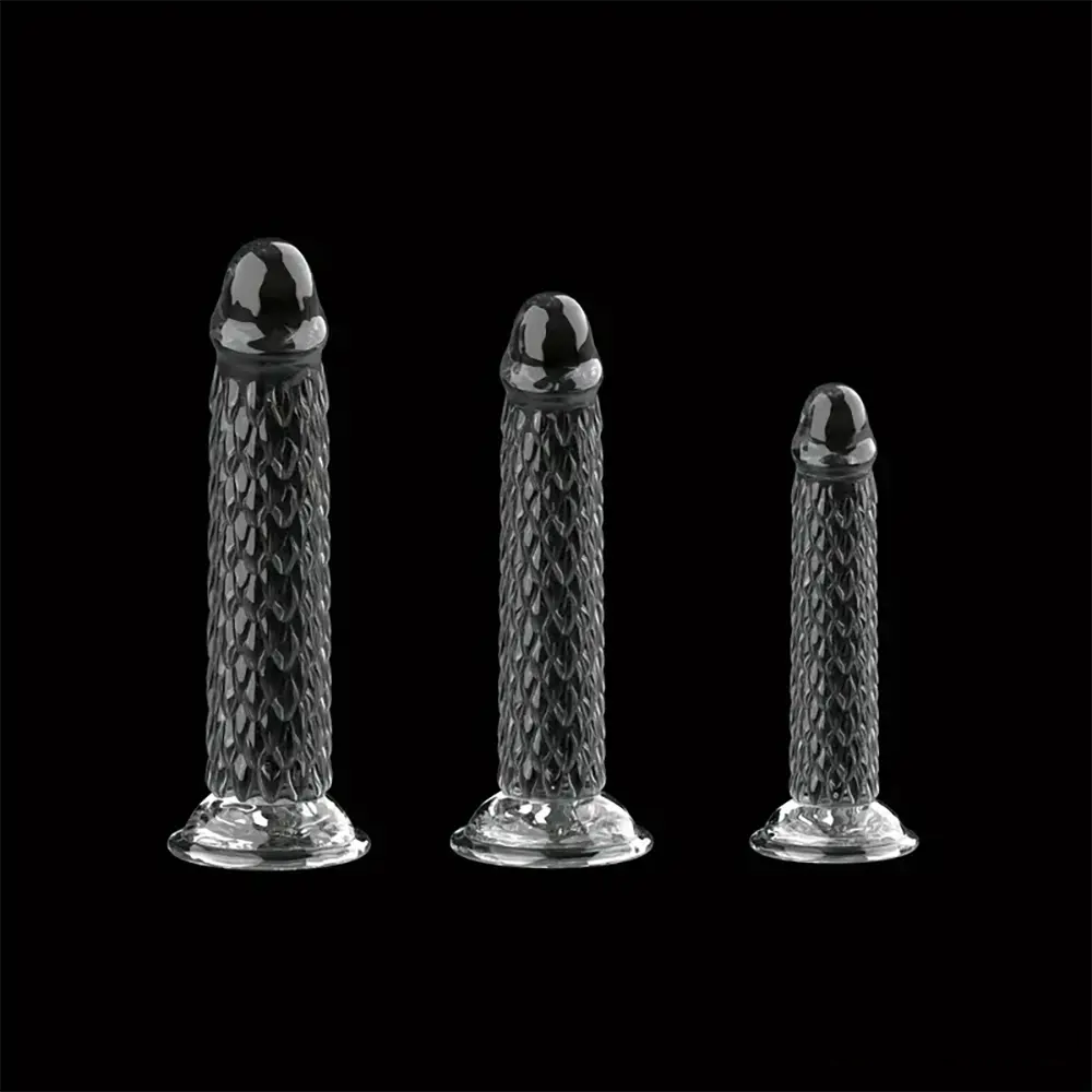 6.3in 7.48in 8.27in Real Lifelike Dragon Clear Soft Anal Dildo For Couples
