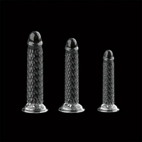 6.3in 7.48in 8.27in Real Lifelike Dragon Clear Soft Anal Dildo For Couples