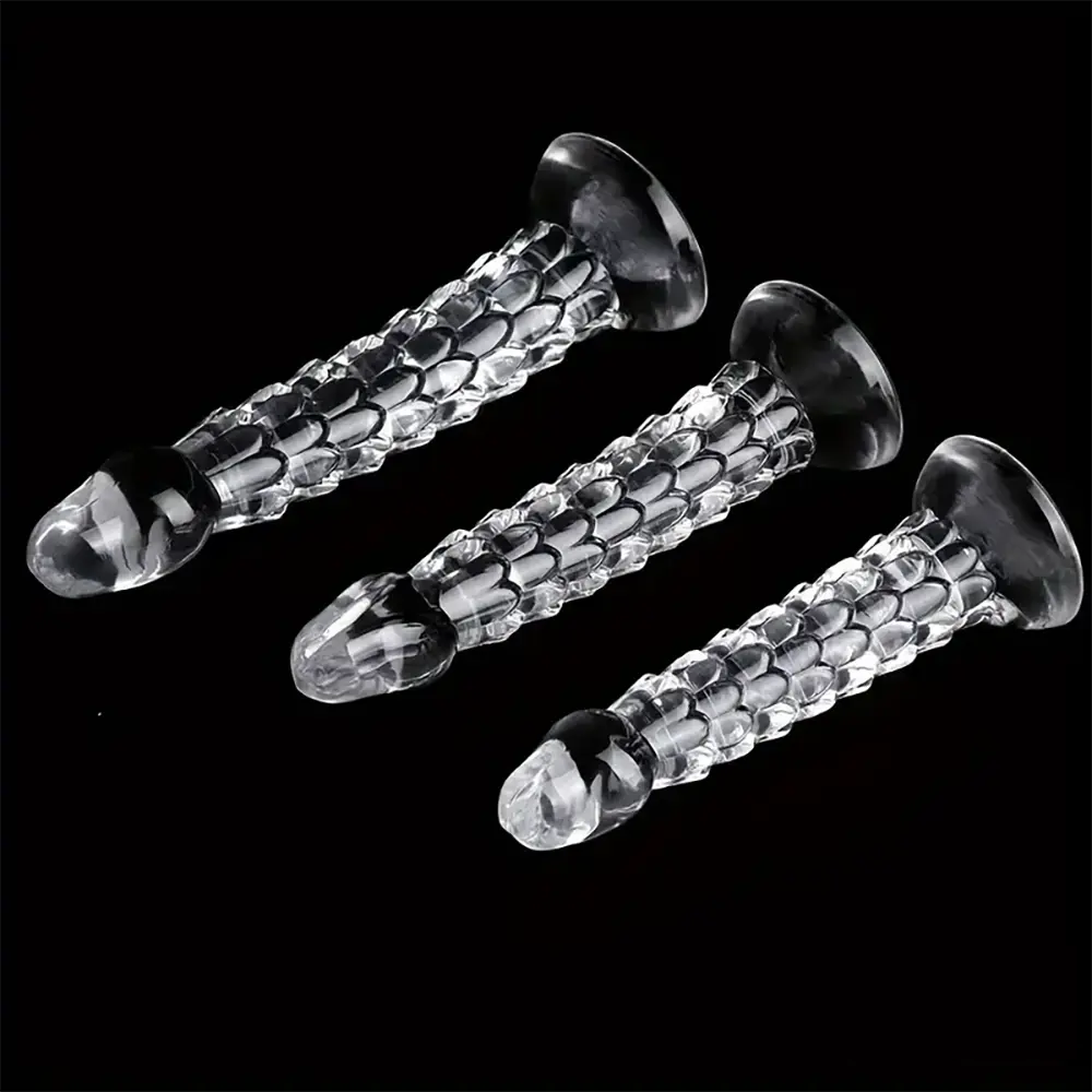 6.3in 7.48in 8.27in Real Lifelike Dragon Clear Soft Anal Dildo For Couples